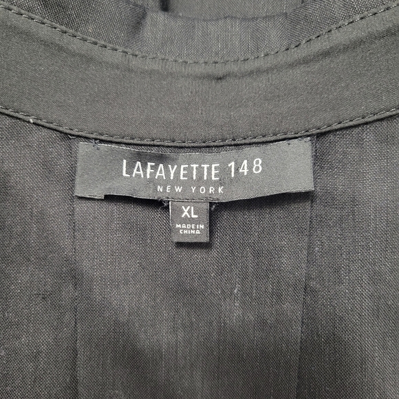 Lafayette 148 New York Black Short Sleeves Dress Shirt Size XL NWOT - Picture 8 of 9